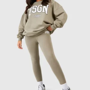 Plus DSGN Studio Slogan Legging Tracksuit