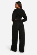 Corset Rib Insert Zip Through Hooded Tracksuit