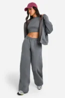 Petite 3-Piece Straight Leg Jogger Tracksuit