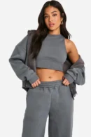 Petite 3-Piece Straight Leg Jogger Tracksuit