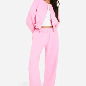 Deep Hem Zip Through Bomber Tracksuit