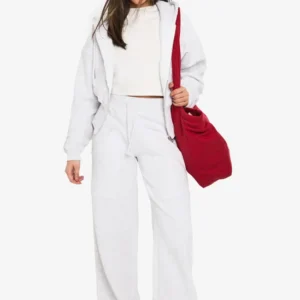 Deep Hem Hoodie & Straight Leg Jogger Tracksuit