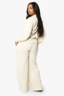 Deep Hem Crop Top 3 Piece Hooded Tracksuit