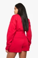 Deep Hem Popper Bomber Short Tracksuit